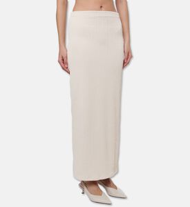 Palmacea Chloe Ribbed Knit Pencil Midi Skirt, Model View