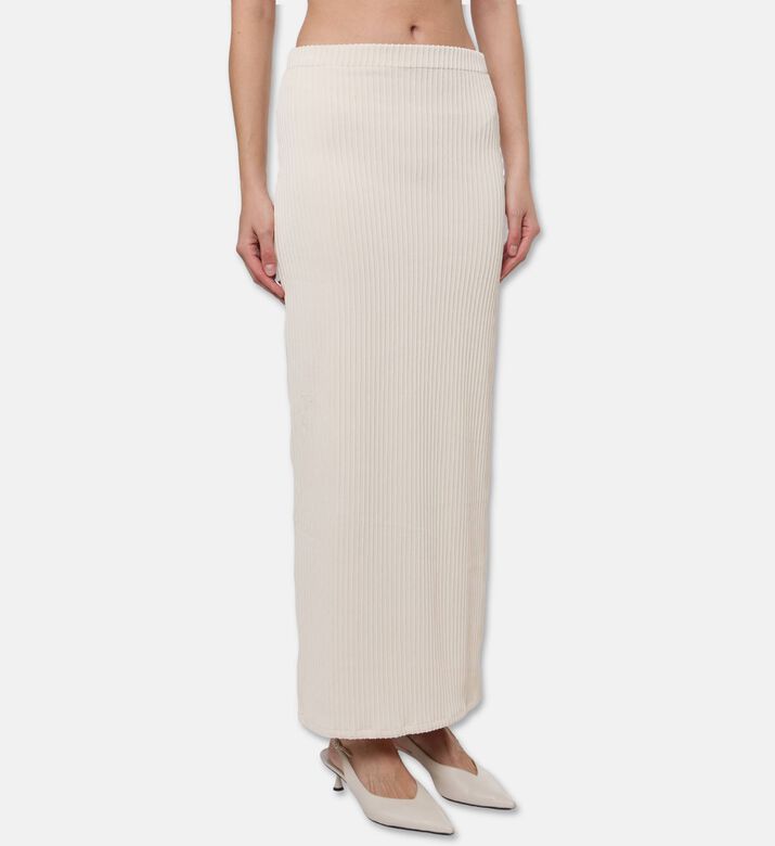 Palmacea Chloe Ribbed Knit Pencil Midi Skirt, Model View