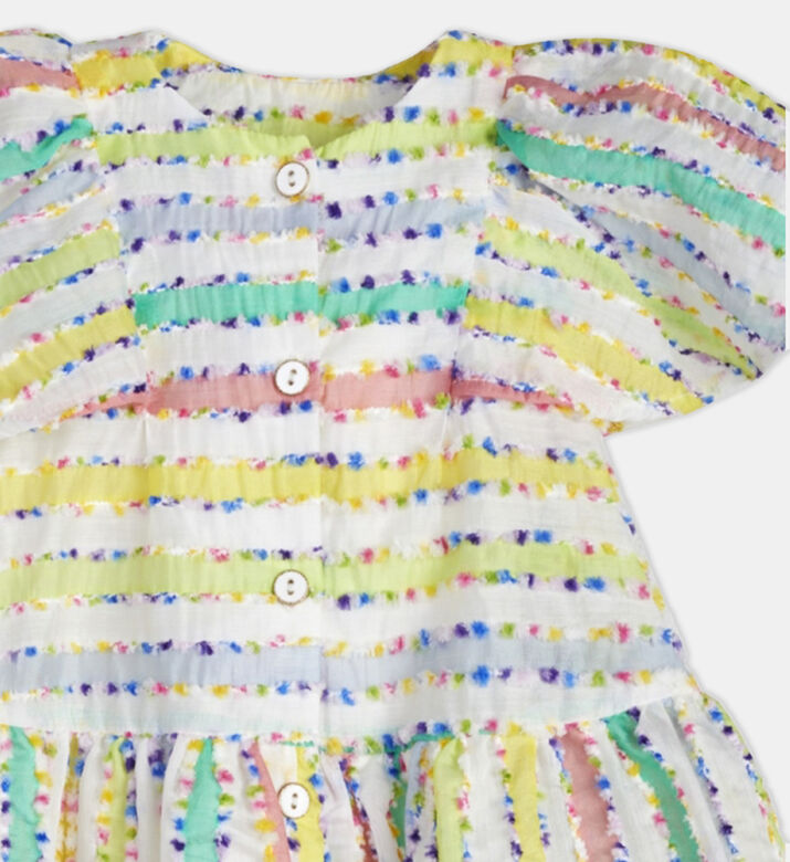 فستان ربيعي بقوس قزح متوهج للبنات فستان ربيعي بقوس قزح متوهج للبنات