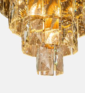 Baroque Basilio Chrome Hardware Crystals Chandelier, Packshot View