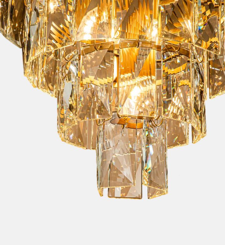 Baroque Basilio Chrome Hardware Crystals Chandelier, Packshot View