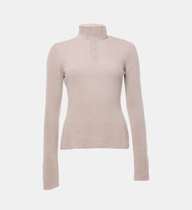 بلوزة ماغليا طويلة الأكمام ومضلعة