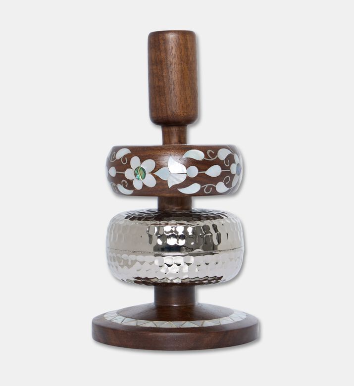 Darmisak Charm Spirit Metal Taper Candle Holder, Packshot View