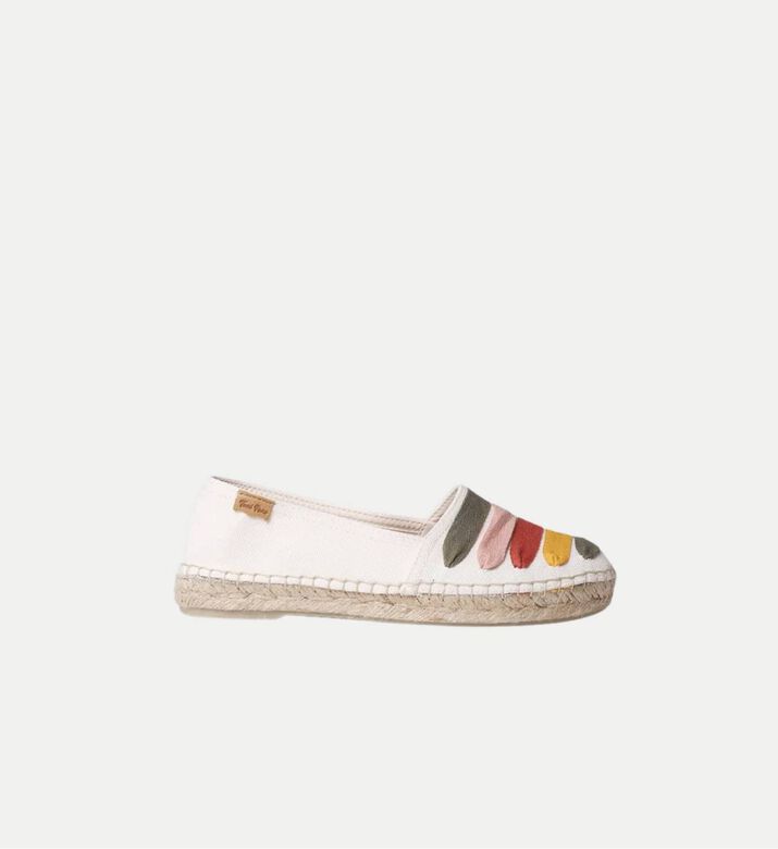Rose-cm Vegan Cotton Blend Patterned Flat Espadrille