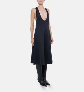 Beatrice B Pleats-detail Sleeveless Flared Midi Dress, Model View