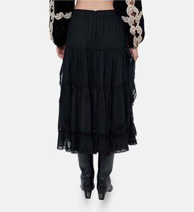 Sea NY Tiered Gathered Panels Maxi Skirt, Model View