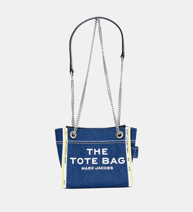 The Denim Chain Crossbody Tote Bag