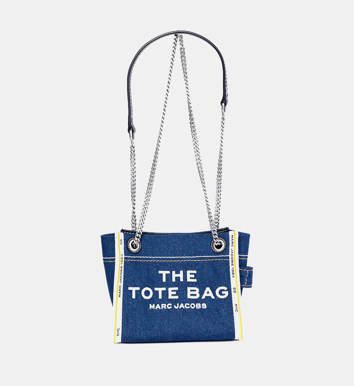 The Denim Chain Crossbody Tote Bag