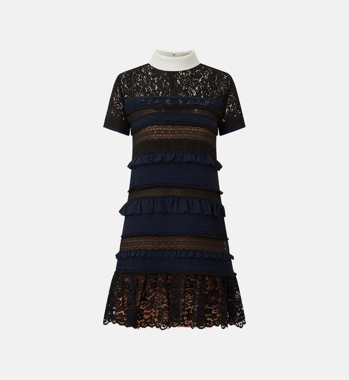 Tiered Textured Mini Dress