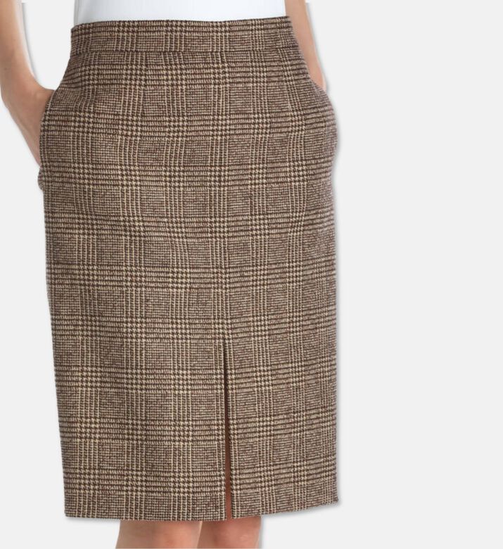 Luisa Spagnoli Fornaio Front Slit Knee-length Pencil Skirt, Model View