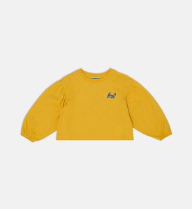 تيشيرت بأكمام طويلة بطبعة شعار