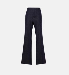 Denim-effect Wide-leg Suit Pants