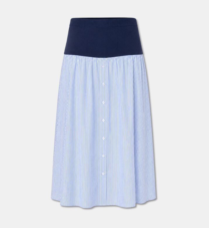 Karl Lagerfeld Striped Panel Midi Skirt, Packshot View