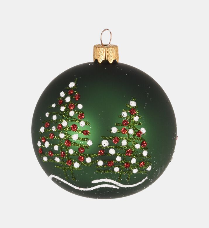 Home Deco and More Xmasball Trees Deco, Green, 8-cm, Packshot View