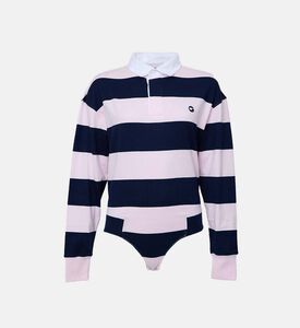 Striped Polo Bodysuit