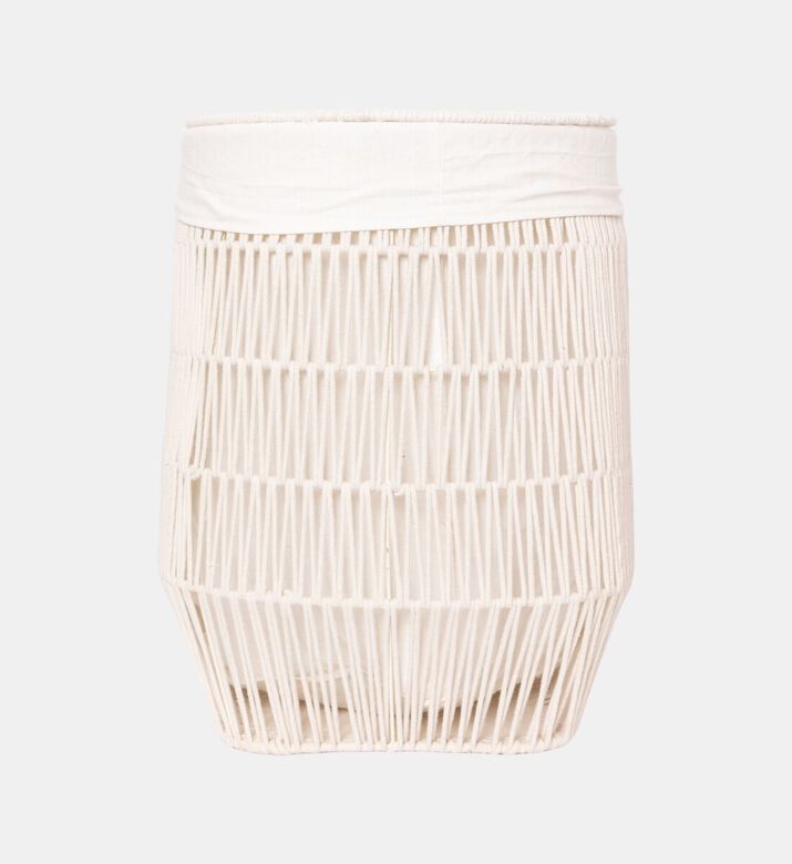 Home Deco and More Cotton Rope Lining Laundry Basket, Beige, 40-cm, Packshot View