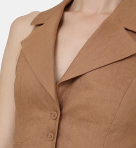 Donna Checkered Cropped Vest Donna Checkered Cropped Vest