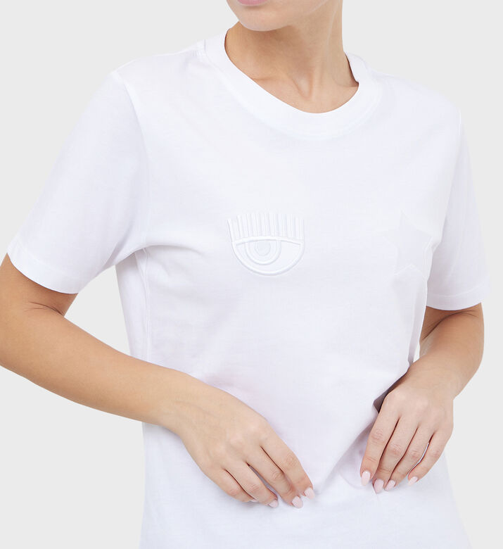 تي شيرت قطني مطرز بنجمة العين