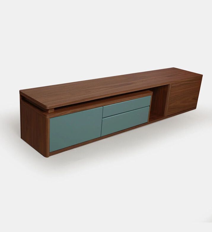 Home Deco and More Walnut Veneer Mountain Grain Tv Unit, Natural, 300x40x40-cm, Packshot View