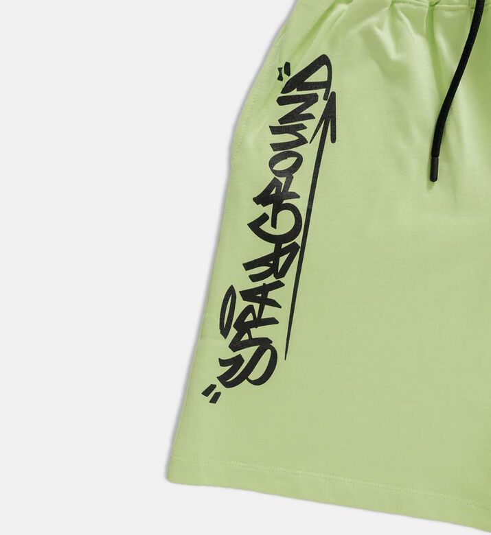 Tag Printed Regular-fit Shorts