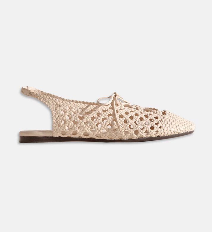 Hereu Lace-up Woven Slingback Flats, Packshot View