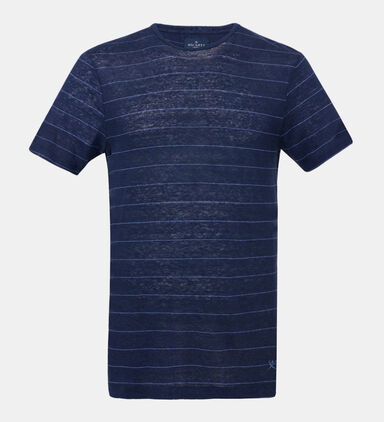 Linen Stripped Classic-fit T-shirt