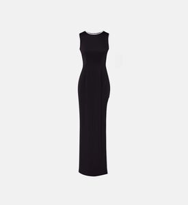 Sleeveless Contrast Trim Gown