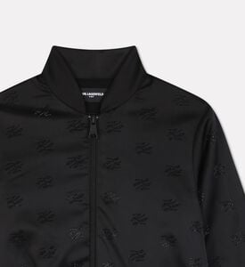 Karl Lagerfeld Embellished Zip Jacket With Smocked Cuffs, Packshot View