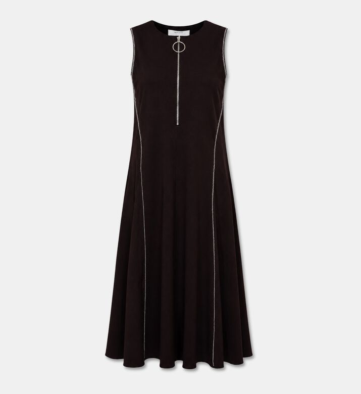 Beatrice B Contrast Trim Sleeveless Midi Dress, Packshot View