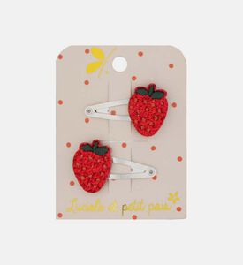 مشابك شعر صغيرة بشكل فراولة