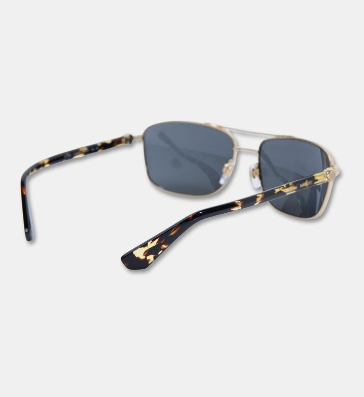 Burberry Logo-detail Double Bridge Textured Aviator Sunglasses 60, Packshot View