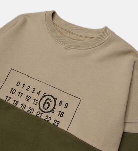 Two-tone Crewneck Long-sleeve Sweater