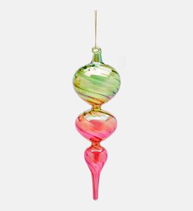 Edg Glass Spindle-shaped Ornament, Green, Packshot View