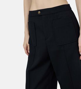 بنطال هاري بقماش صوف معالج