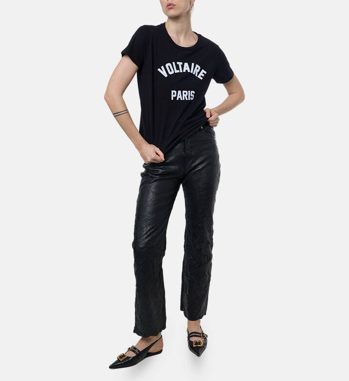 Zadig et Voltaire Logo-embroidery Crewneck T-shirt, Model View