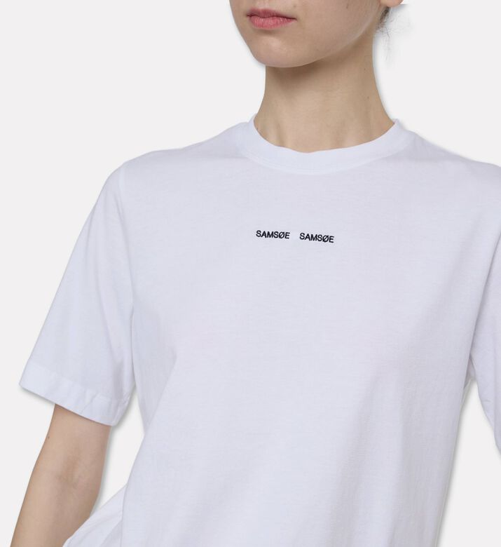 Samsoe Classic Crewneck T-shirt, White, L, Model View
