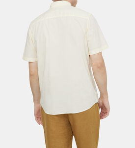 قميص بوبلين قطن بجيب على الصدر