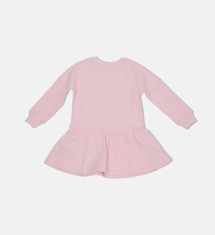 Teddy Bear-print Logo-print A-line Long-sleeve Dress Teddy Bear-print Logo-print A-line Long-sleeve Dress