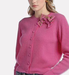 Luisa Spagnoli Cassiere Striped Bow-detail Slim-fit Jacket, Model View