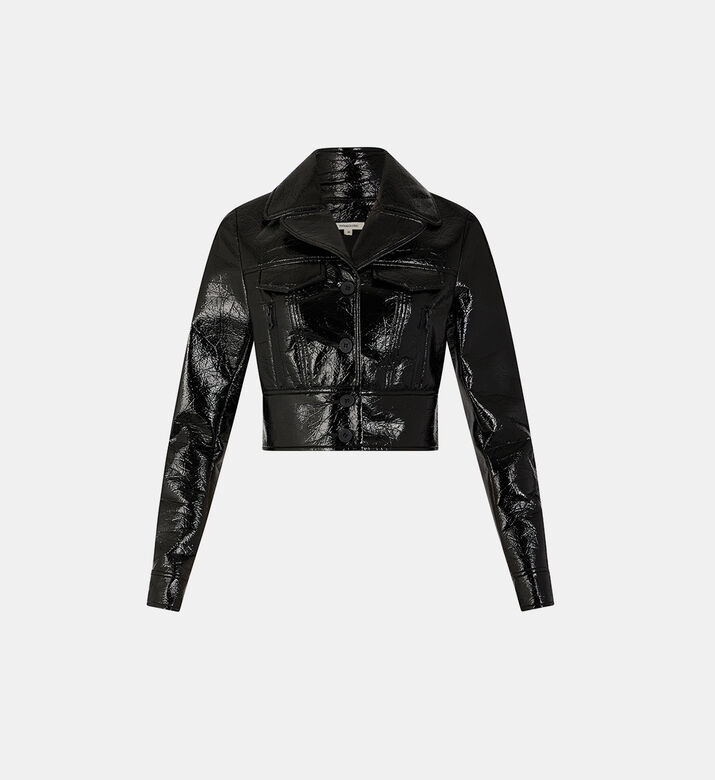 Cropped Vinyl Jacket