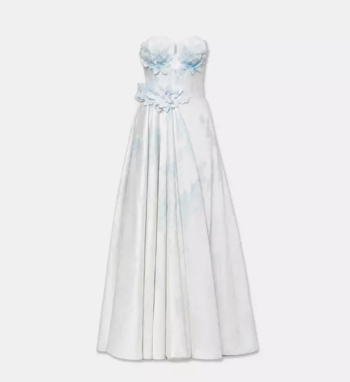 L Atelier Du Luxe Silk Organza Jacquard Gown, Packshot View