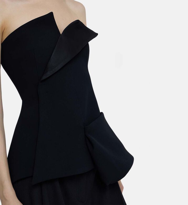 Corseted Tuxedo Top