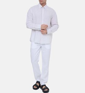 Linen Stripped Button-down Shirt