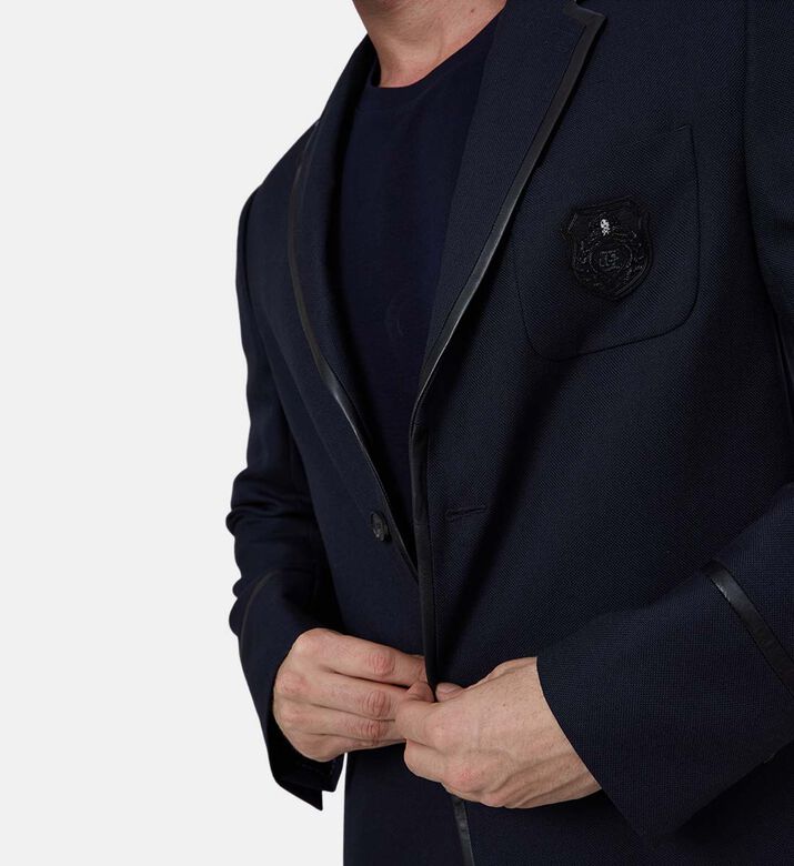 Embroidered Logo-detail Structured Blazer