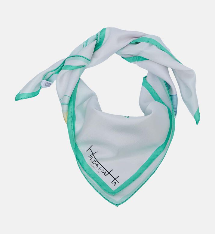 Silk Twill Double Daisy Scarf
