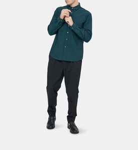 قميص بياقة سادة من مزيج الصوف