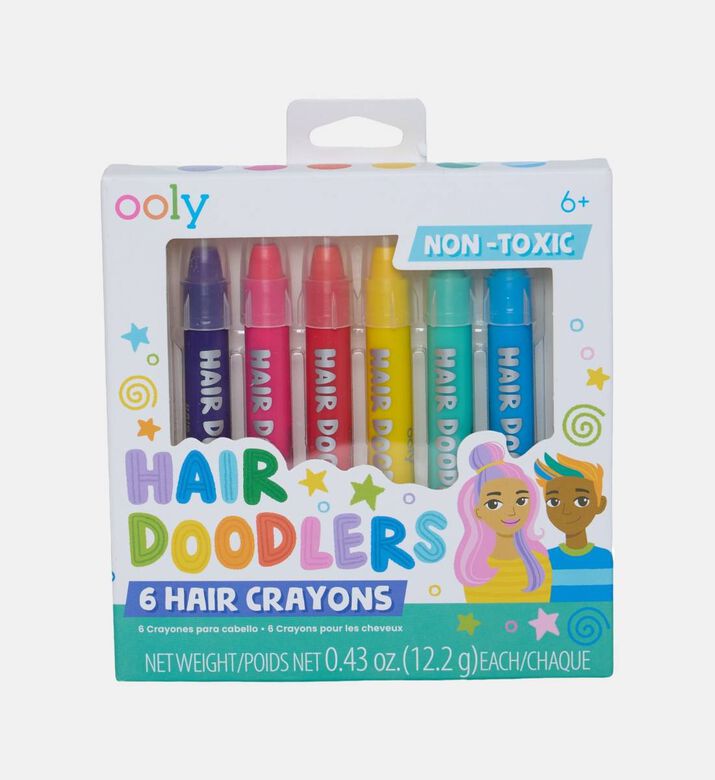 Hair Doodlers 6-piece Hair Crayons Set