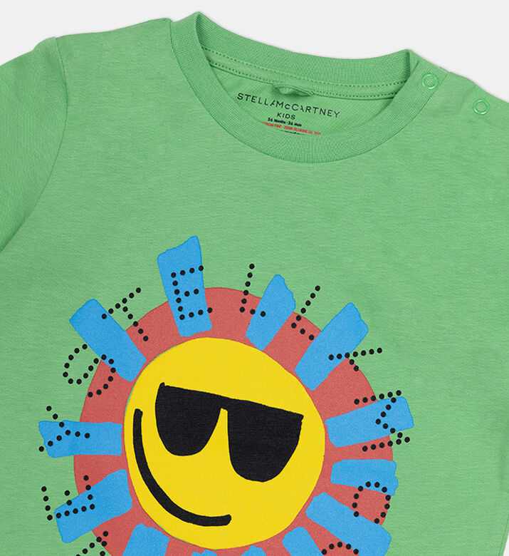 تيشيرت قطن بطبعة لوغو شمس