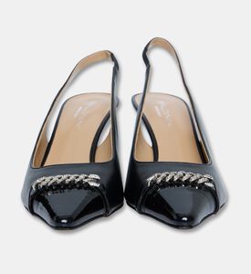 Baldinini Metal-detail Slingback Heels, Black, Eu-37, Packshot View
