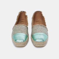Metallic Frayed Jute Espadrilles